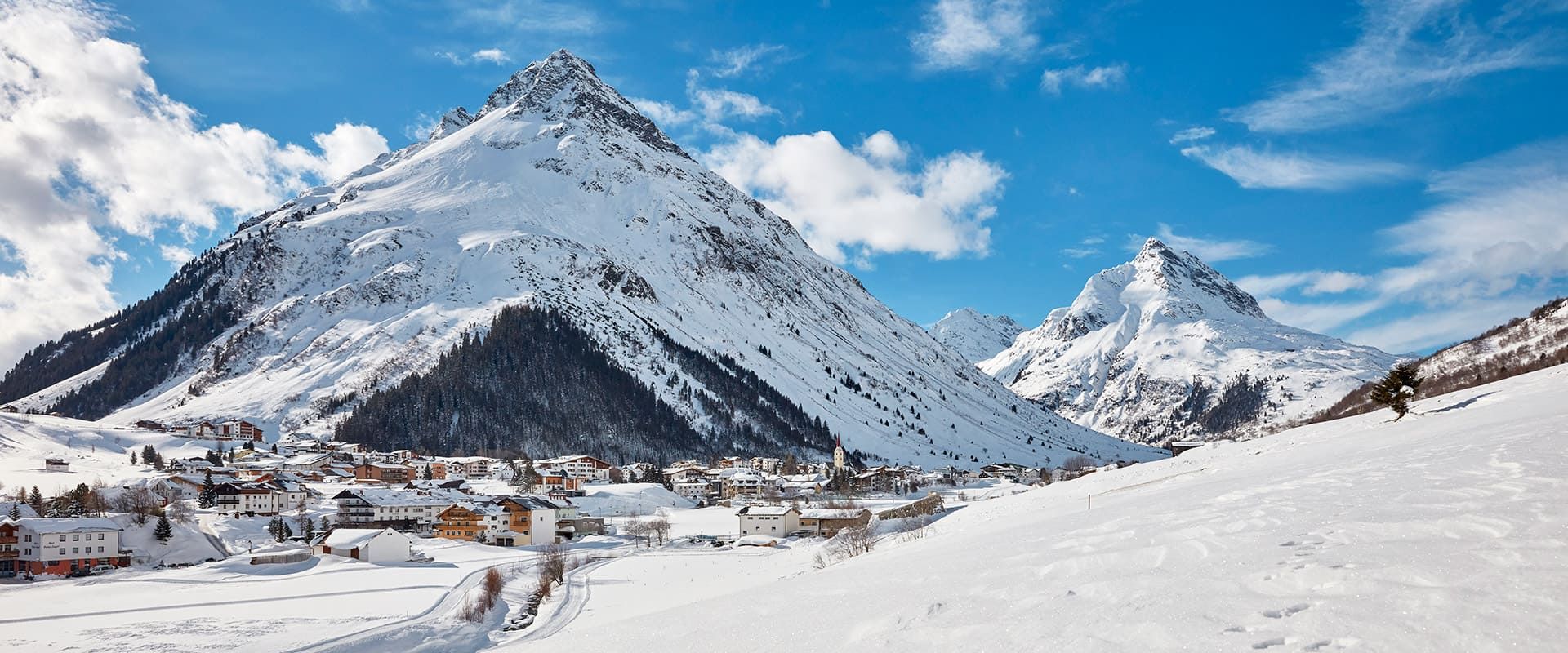 Galtür Ortsansicht Winter